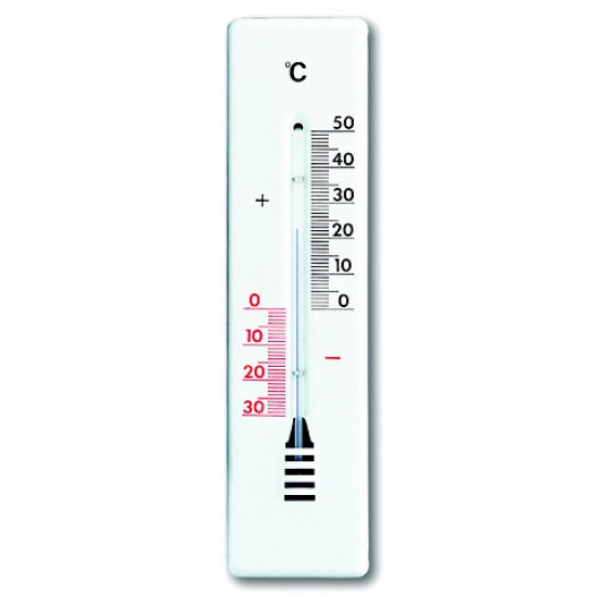 Termometar zidni alkoholni -30+50 °C metalni beli