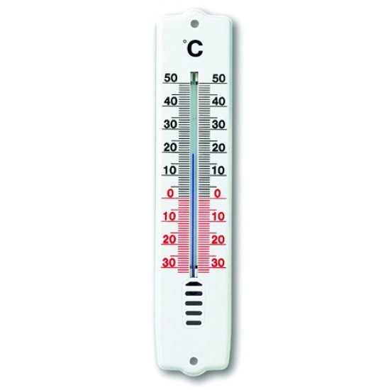 Termometar zidni alkoholni -30+50 °C plastični beli